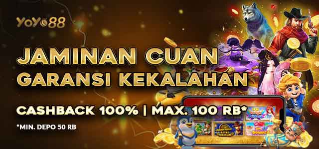 PROMO BONUS 100% CASHBACK KEKALAHAN